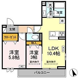 間取図画像 2LDK