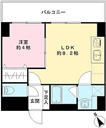 LUVIAS堺 1DKの間取図画像