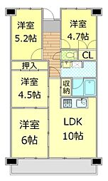 メゾングッチ 4LDKの間取図画像