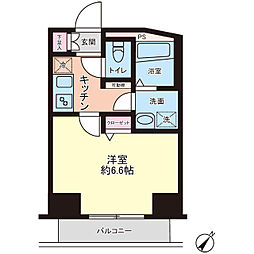 ドルチェ東新宿 1Kの間取図画像