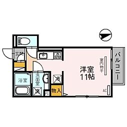 JR大阪環状線 京橋駅 徒歩8分の賃貸アパート 1階ワンルームの間取り