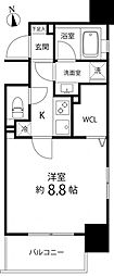 スペーシア秋葉原 1Kの間取図画像