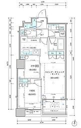 パークタワー勝どきサウス 2LDKの間取図画像