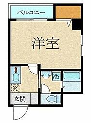 東京メトロ有楽町線 新富町駅 徒歩6分の賃貸マンション 3階1Kの間取り