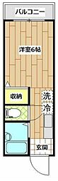 ソナタ1 ワンルームの間取図画像