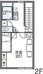 レオパレス新発田西1 1Kの間取図画像