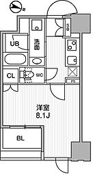 東神田テラスレジデンス 9階1Kの間取り