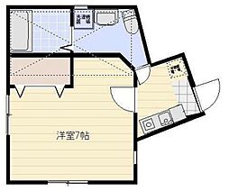 ビックオレンジ横浜西谷B棟 1Kの間取図画像