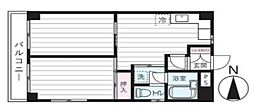アーバンハウス宮地 2DKの間取図画像