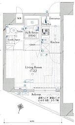 ヴェルステージ大宮 1Kの間取図画像