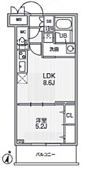 Alivis志村三丁目 1LDKの間取図画像