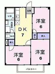 グリーンハイツ 3DKの間取図画像