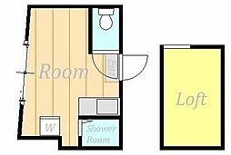 クレセール中野 2階ワンルームの間取り