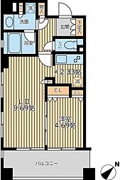 東京メトロ日比谷線 三ノ輪駅 徒歩4分の賃貸マンション 2階1LDKの間取り