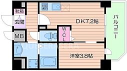 ClaireForesta 1DKの間取図画像