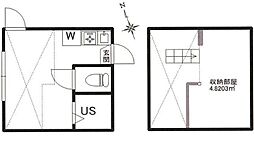 フェリスクリア ワンルームの間取図画像