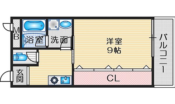 フォレスト北野 ｜大阪府吹田市南吹田３丁目(賃貸マンション1K・3階・29.40㎡)の写真 その2