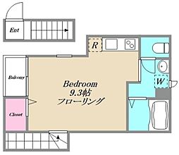 S_FLATSUGINAMI ワンルームの間取図画像