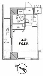 パレ・ドール伊勢佐木町南2 ワンルームの間取図画像