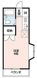 アリスマリオン ワンルームの間取図画像