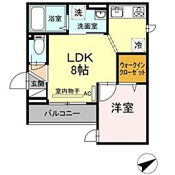 東京メトロ東西線 早稲田駅 徒歩4分の賃貸アパート 1階1LDKの間取り