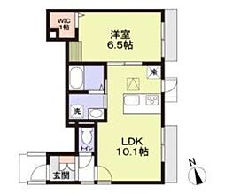 GFOREST1 1LDKの間取図画像