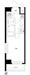 ルーブル西五反田弐番館 1Kの間取図画像