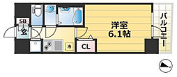 アドバンス神戸セラフィム 1Kの間取図画像