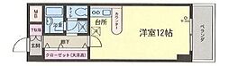 第2カブラキビル ワンルームの間取図画像
