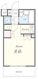 リラッサ柴又 ワンルームの間取図画像