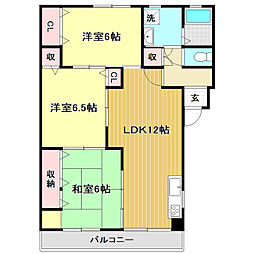ハピネスシティ 3LDKの間取図画像