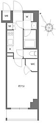 KDXレジデンス豊洲 1Kの間取図画像