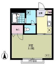 イーグルヒロ 1階1Kの間取り