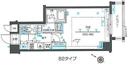 ZOOM目黒不動前 1Kの間取図画像