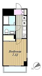 小田急小田原線 相模大野駅 徒歩4分の賃貸マンション 4階1Kの間取り