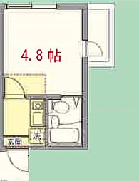 エルプレミア竹ノ塚 1Kの間取図画像