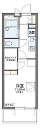 レオパレスブリエスト 1Kの間取図画像