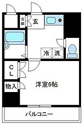 ソアブール高田馬場 1Kの間取図画像