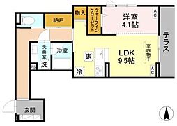 SAMPO 1LDKの間取図画像