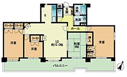 パーク・ノヴァ室見南 4LDKの間取図画像