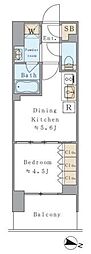 Brilliaist両国 1DKの間取図画像