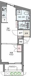 Palways高田馬場 1DKの間取図画像