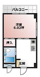 コーポ高倉 1Kの間取図画像