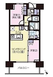 シティハウス成増駅前 2LDKの間取図画像