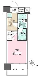 ザ・パークハビオ目黒 1Kの間取図画像