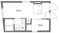 アピチェ南千住 A棟 3階1DKの間取り