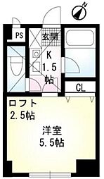 カインドハウス鹿沼公園 1Kの間取図画像