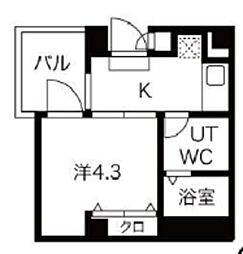 Lotso京成立石 1Kの間取図画像