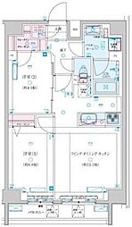 ジェノヴィア新子安 2LDKの間取図画像