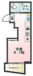 Glanz栄町 1階ワンルームの間取り